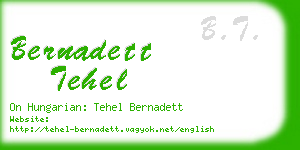 bernadett tehel business card